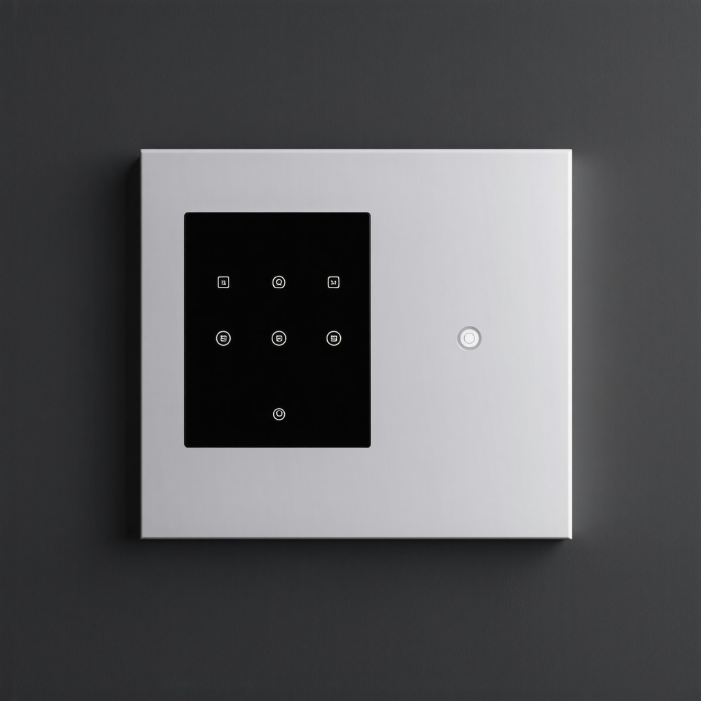 Smart home lighting control panel integrating serial switches and LED dimmers with mobile app