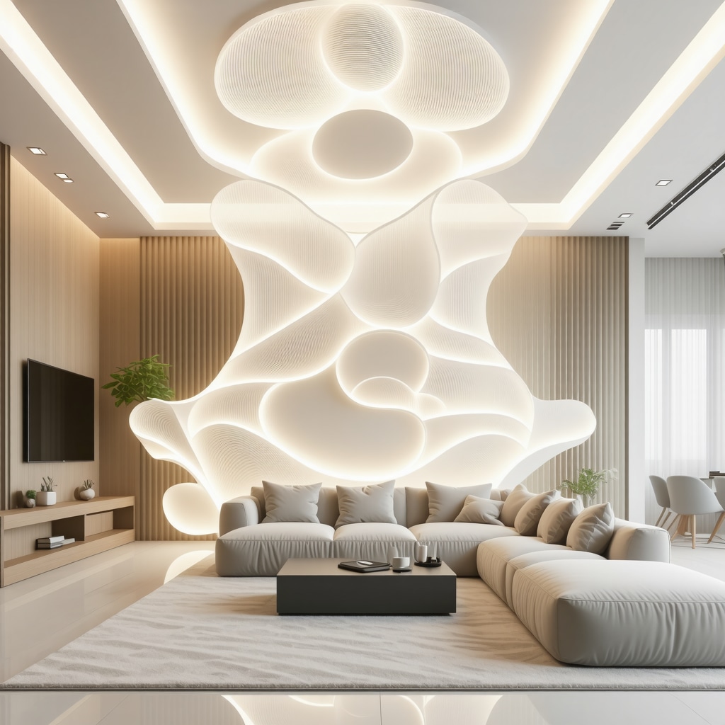 Dnevni boravak s pametnom rasvjetom, OLED panelima i 3D printanim lampama