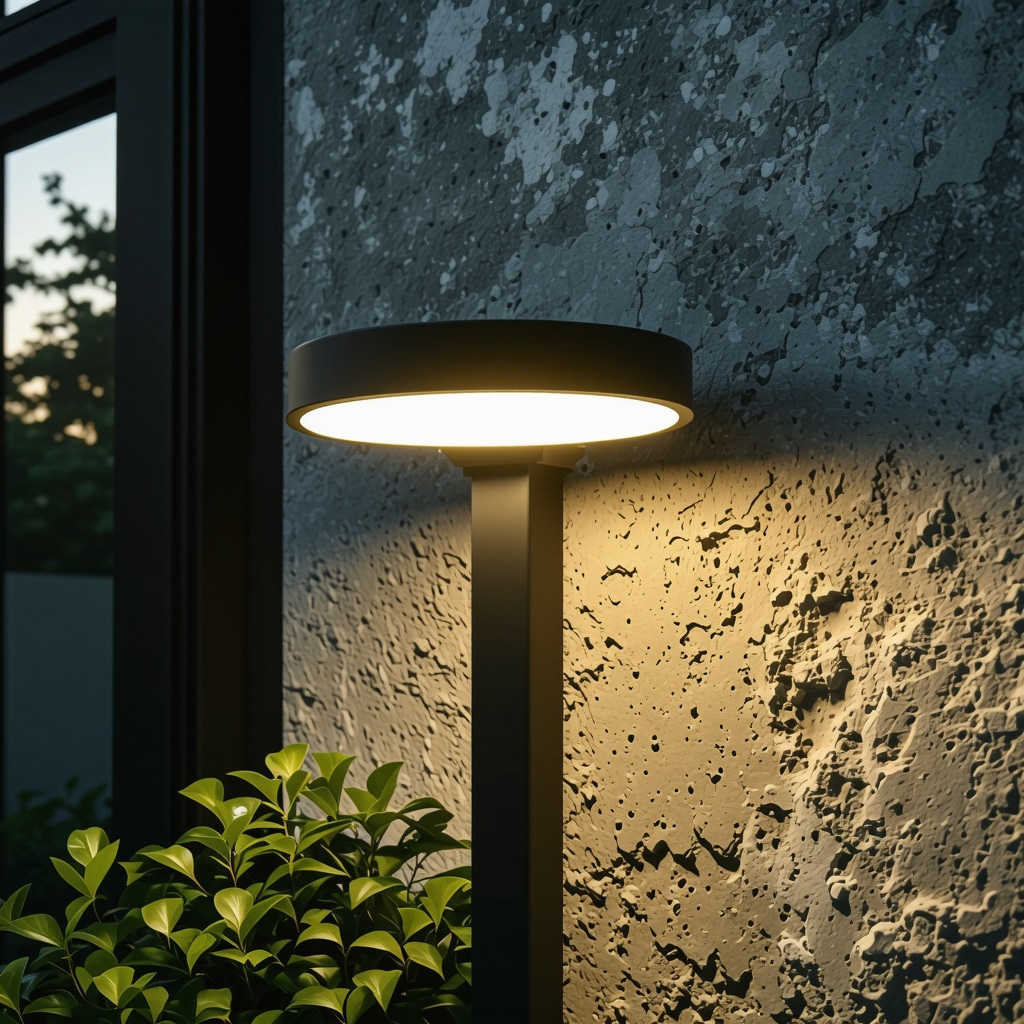 Outdoor LED light with IP66 protection in garden