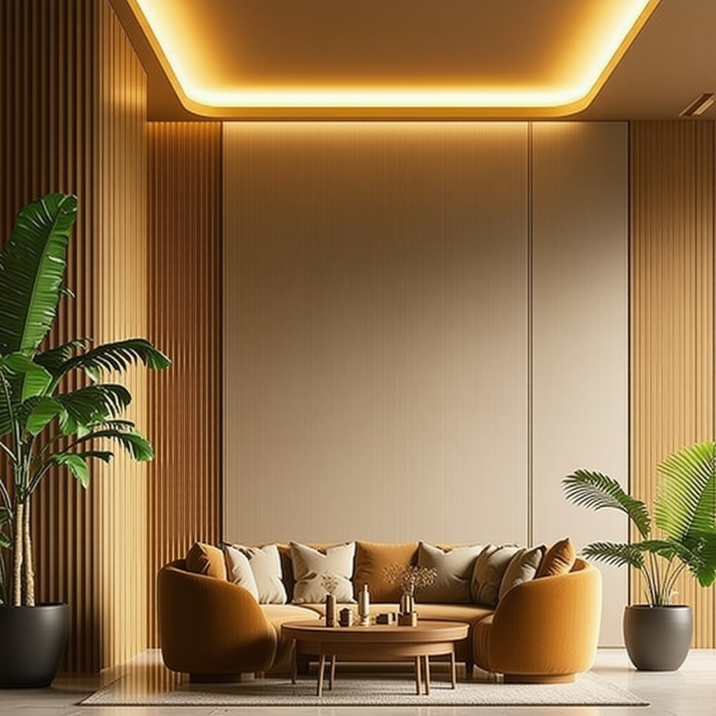 Modern and classic interior lighting harmony