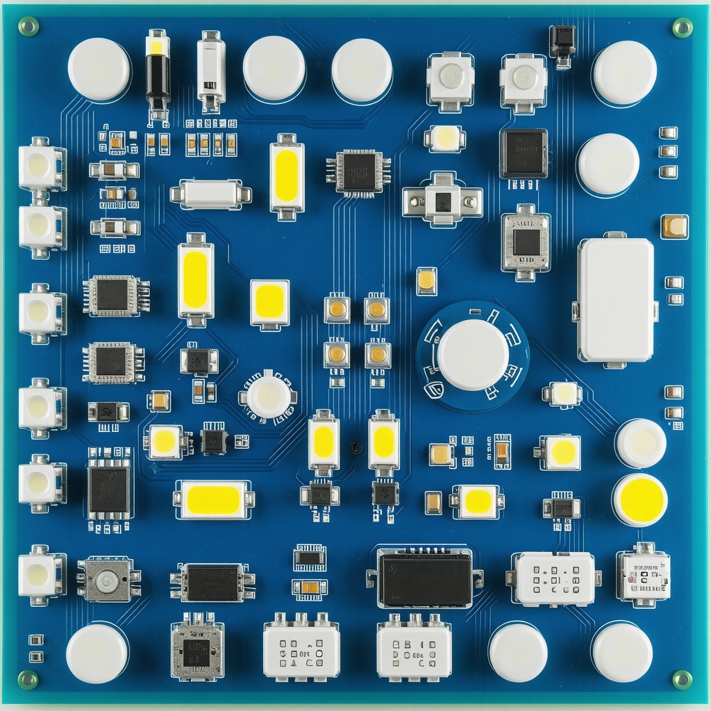 Modern LED lighting components integrated into a smart home system