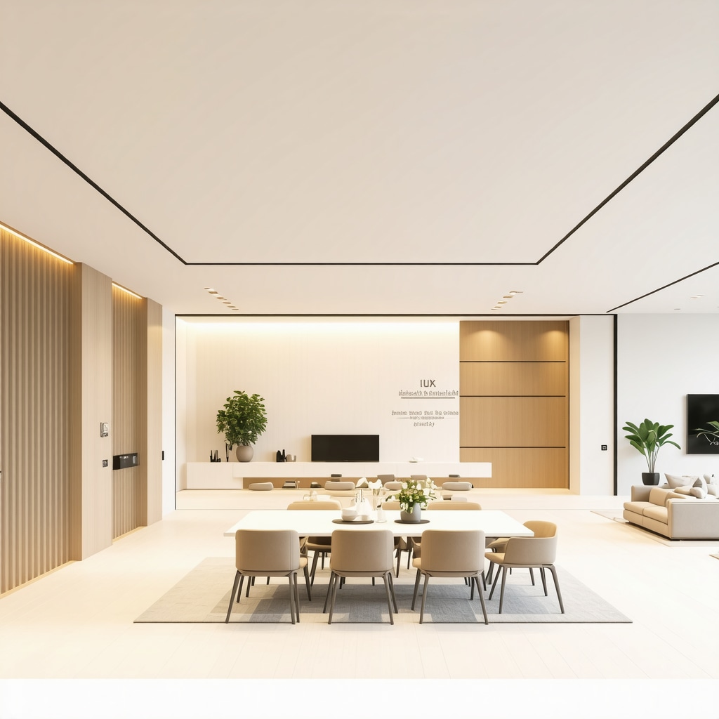 Lighting design illustrating lumens, kelvin, and lux levels in a contemporary home interior