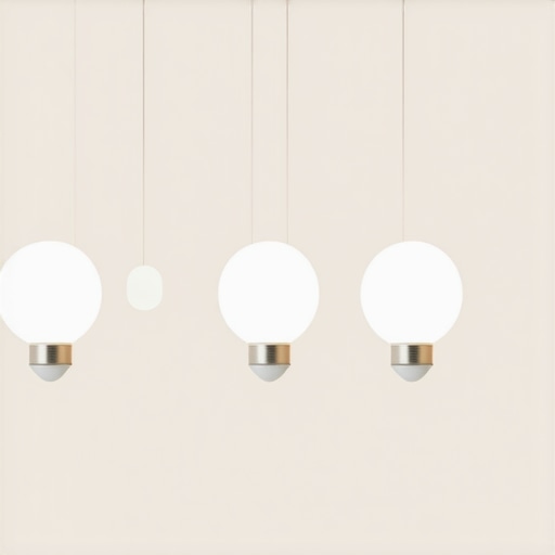 Modern smart lighting system with app control and tunable LED bulbs.