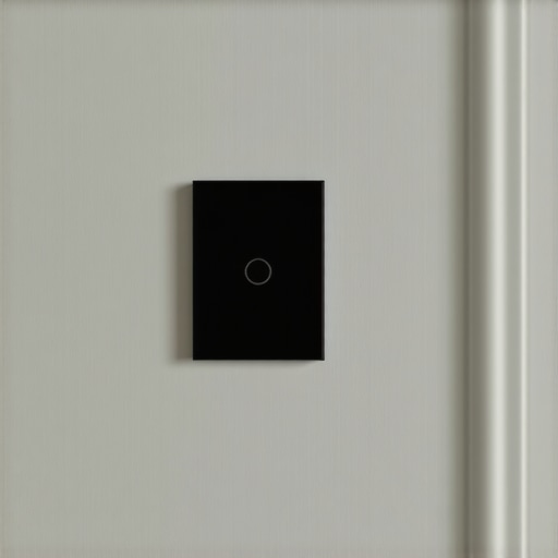 Elegant modern dimmer switch in home Close-up of a stylish modern dimmer switch installed in a contemporary home interior