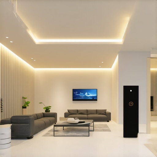 Interior of a modern home showing smart lighting and dimmers