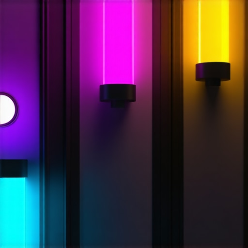 Futuristic smart lighting control Smart home lighting system with smartphone app