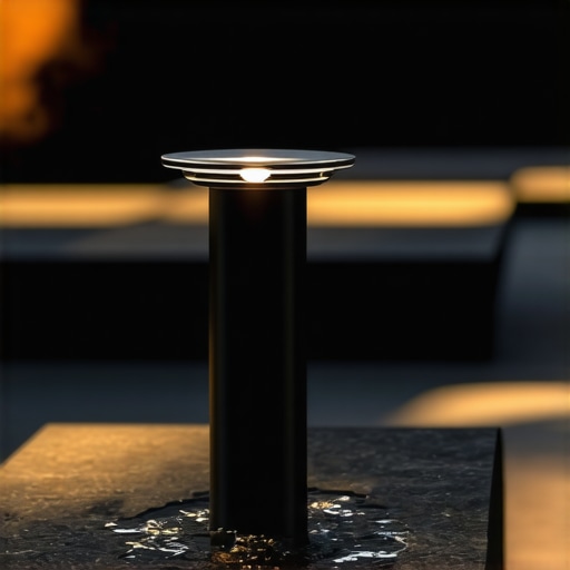 A close-up view of a water-resistant outdoor lamp with IP68 rating, designed for durability in harsh weather conditions