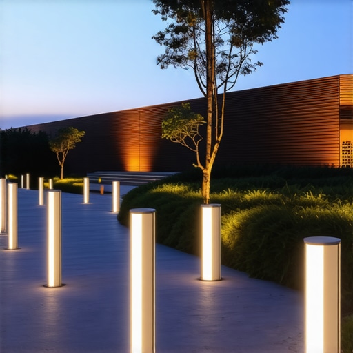 LED garden lighting at dusk highlighting safety and aesthetic appeal