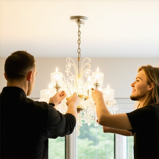 Napredna instalacija lustera od strane majstora Električar u procesu sigurne instalacije lustera sa modernom opremom