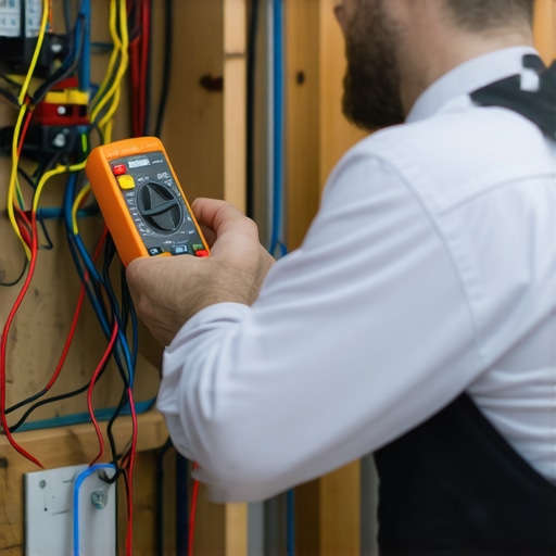 Profesionalno testiranje LED rasvjete Električar testira LED priključke s multimetrom u modernom domu