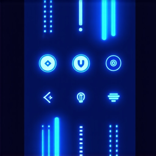 High-tech smart home control panel with lighting management interface
