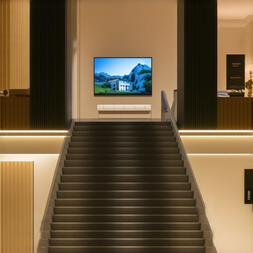 Interior of a modern smart home showcasing integrated LED lighting controlled via smartphone