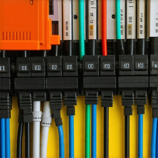 Electrical safety and wiring inspection Close-up of electrical wiring and safety inspection