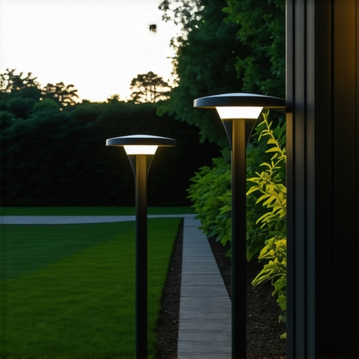 Elegant outdoor lighting with high IP rating Stylish garden lighting with durable IP66 protection at dusk