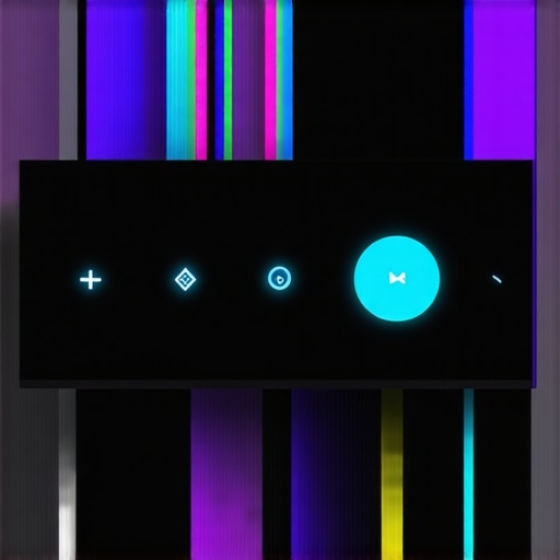 Futuristic Smart Lighting Control System Advanced smart home lighting system with IoT devices and voice control interface in a modern interior