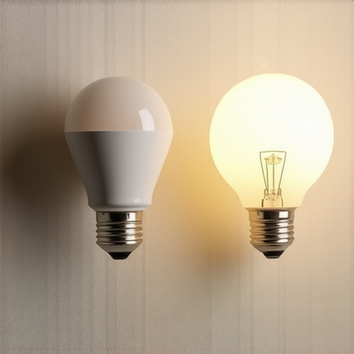 Modern LED lamp holders with safety features Close-up of GU10 and E27 LED lamp holders with safety features in a bright room