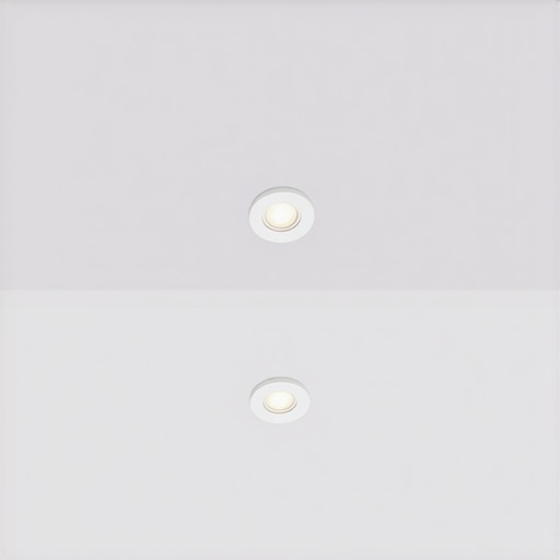 Modern LED spotlights in home ceiling LED spotlights installed in a modern home ceiling