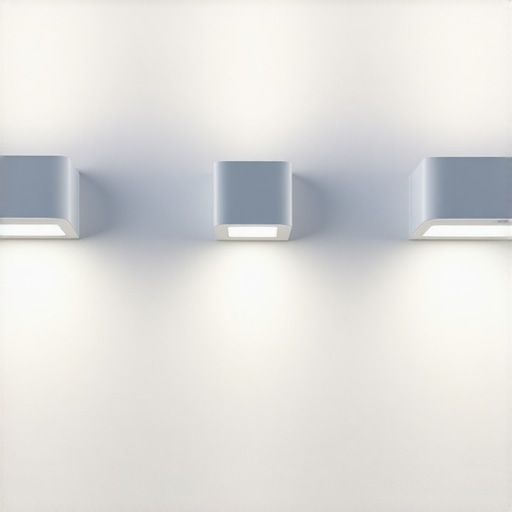 Modern outdoor LED wall lights with IP65 protection Outdoor LED wall lights with IP65 protection in a garden