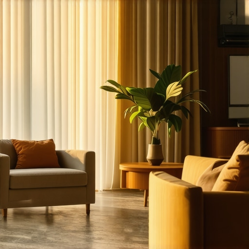 Optimal Lighting for Different Rooms Modern living room with adjustable lighting showing warm and cool tones