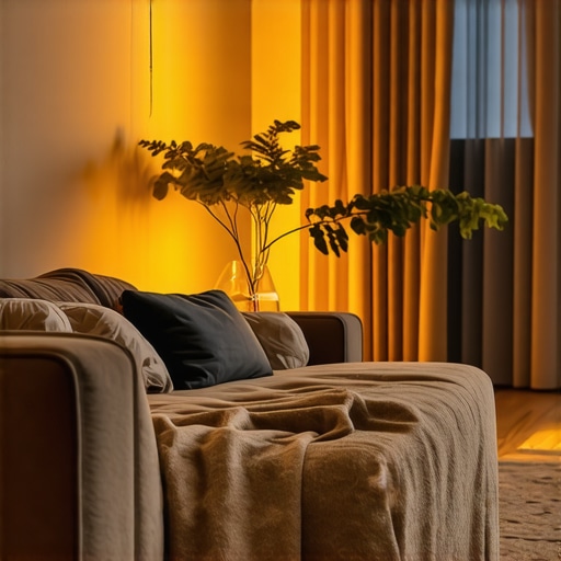 Personalized smart lighting in living room Living room with layered lighting and smart system
