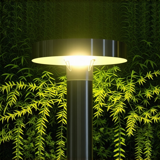 Robust outdoor lighting with smart controls Durable outdoor lighting with IP65 protection, installed in a lush garden setting