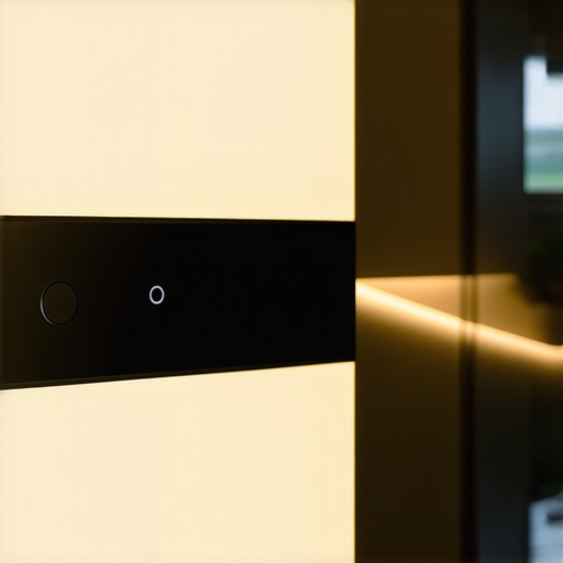 Smart Home Lighting Control System Interior of a modern home with smart lighting controls and adjustable ambient lighting