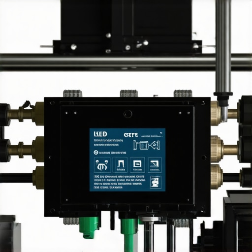Smart LED Transformer with Digital Controls Modern LED transformer with digital interface and smart home connectivity.