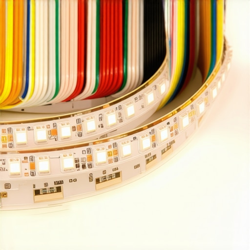 Advanced LED Strip Installation Detailed view of waterproof LED strip installation with proper wiring and protective casing.