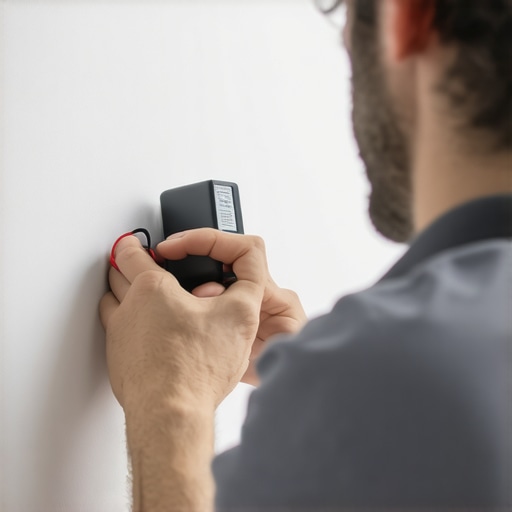 Installation of LED transformer in home Electrician installing LED transformer in a modern home