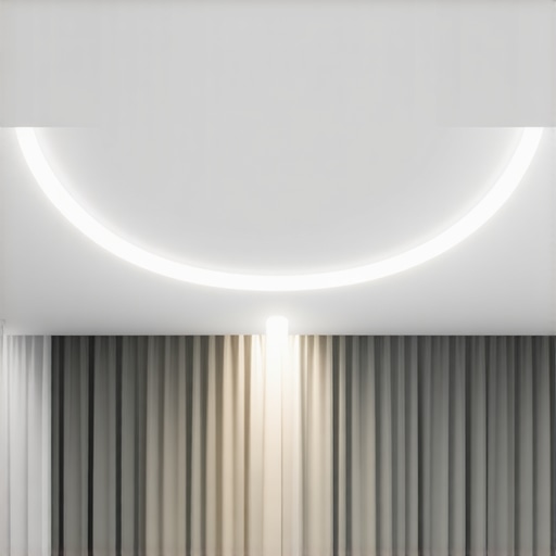 Modern LED Ceiling Light Installation Stylish living room with modern LED ceiling lighting