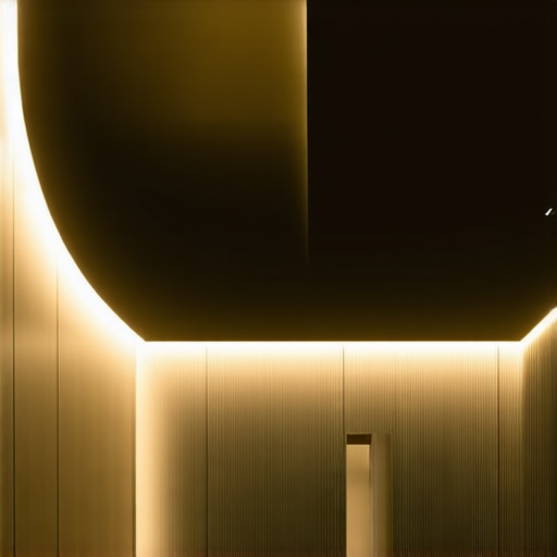 Modern LED Smart Lighting System Futuristic LED lighting system with smart controls in a contemporary interior