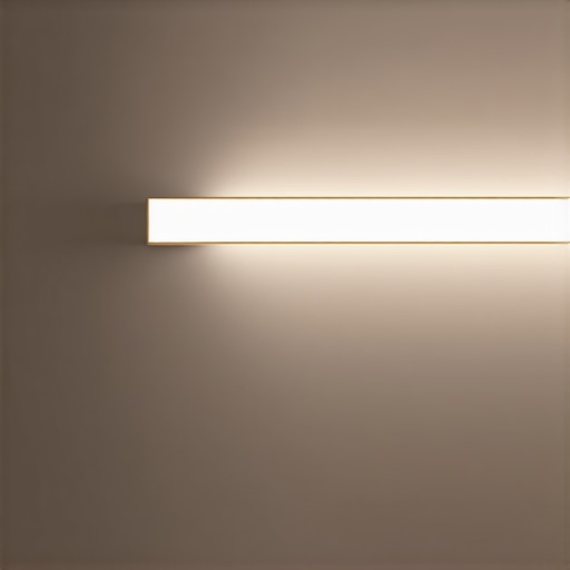 Moderna pametna rasvjeta u spavaćoj sobi Soba s pametnom LED rasvjetom, topli tonovi i minimalistički dizajn