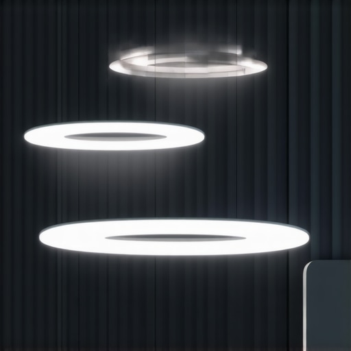 Elegant Eglo Townshend LED ceiling light in a contemporary living room