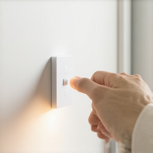 Osoba instalira pametni prekidač SmartHome Basic u zid, demonstrirajući jednostavnost DIY postavljanja.