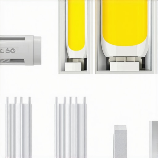 Detalj visokokvalitetnih LED komponenti od aluminija i plastike