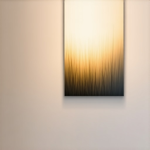 Modern adjustable LED spotlight illuminating artwork.