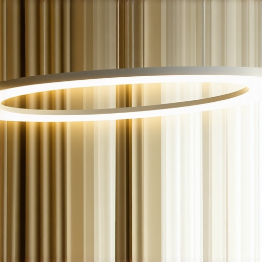 Elegant modern LED lighting fixture by Nowodvorski in a stylish living room