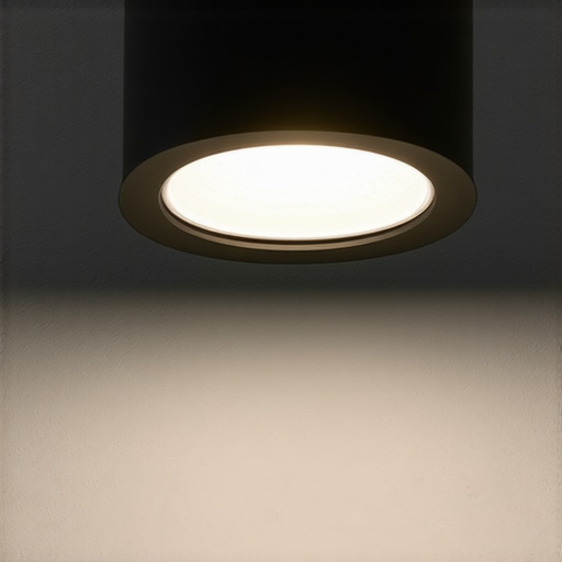 Modern Adjustable LED Spotlight A close-up of a sleek, adjustable LED spotlight for accent lighting.
