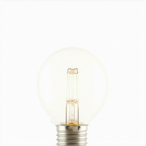 Close-up of a stylish LED bulb demonstrating high color rendering index and modern design