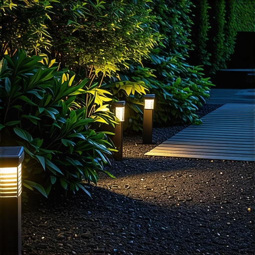 Paulmann Plug & Shine modularni sustav solarne rasvjete u modernom vrtu, prikazujući putne lampe, spotove i ugradna svjetla, savršeno integriranih u vanjski dizajn.