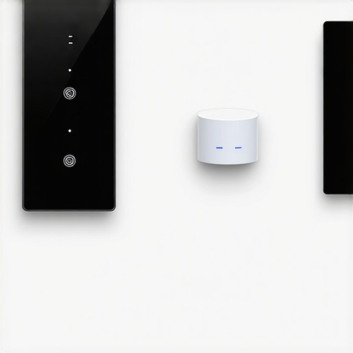 Pametna rasvjeta u suvremenom domu Ilustracija pametne rasvjete s IoT senzorima i kontrolnim uređajima