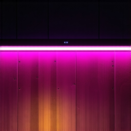 Modern outdoor garden with Philips Hue Gradient Strip lighting, showcasing color customization.