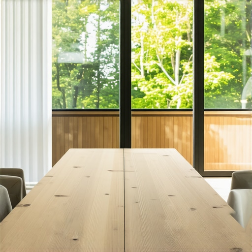 Premium Wooden Dining Table Bjursta Elegant wooden Bjursta dining table in modern interior