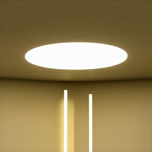 Smart LED Panel Light Installation Ceiling LED panel light in a contemporary home setting.