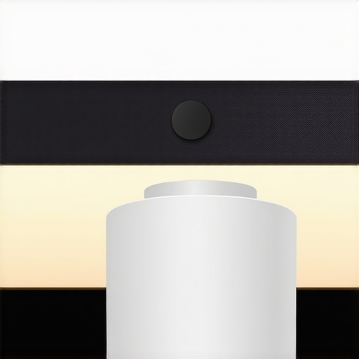 Sleek modern smart lighting control panel and LED lights