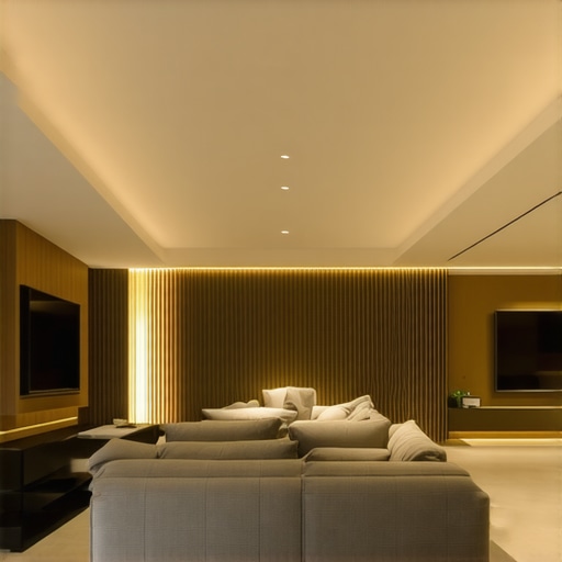 Stylish Modern Recessed Lighting Modern LED recessed lighting in living room creating ambient atmosphere