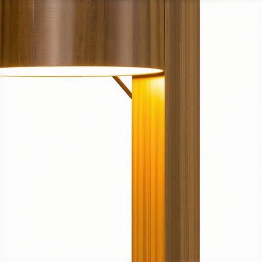 Luxury wooden LED lamp for modern interiors